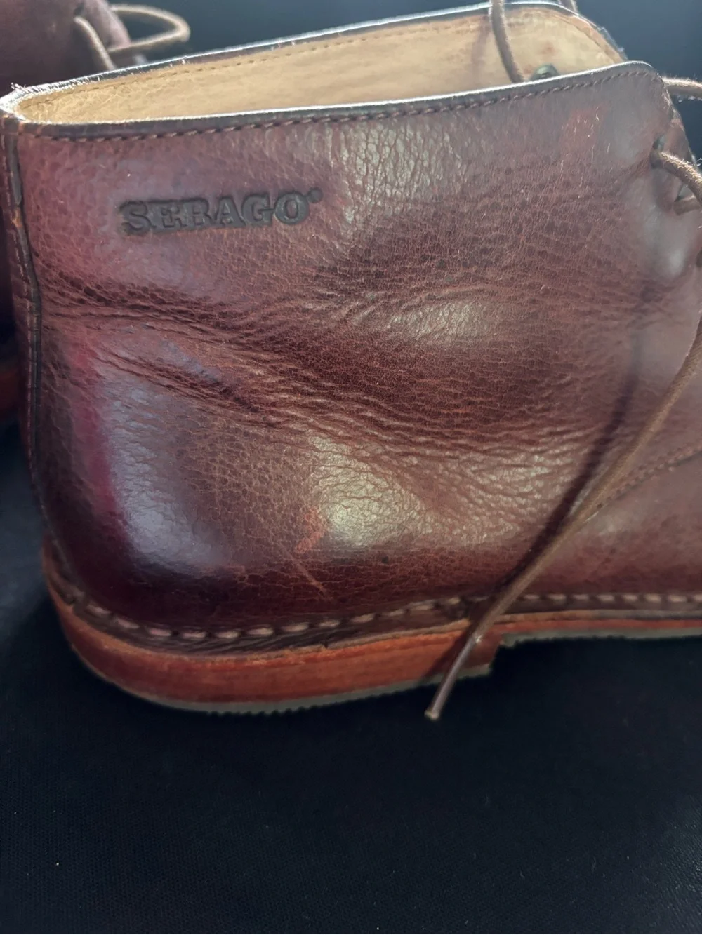 Men's Sebago Brown Leather Chukka Boots - Classic Casual Style 10D